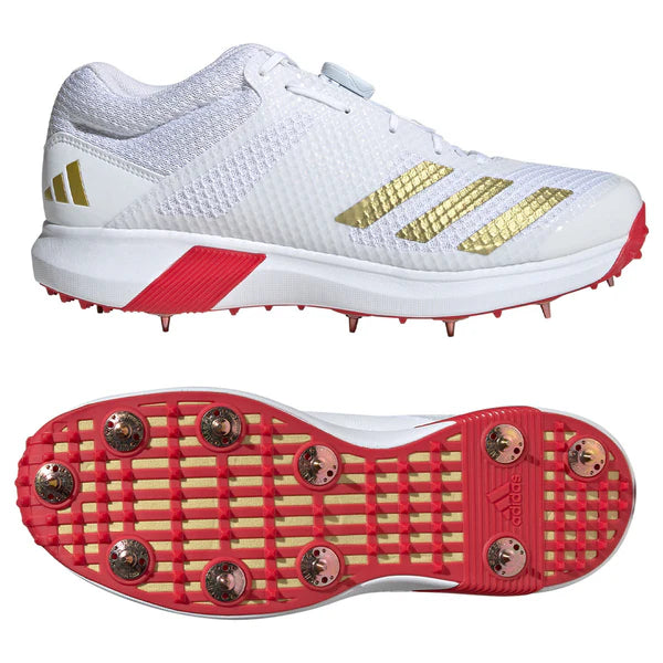 Adidas AdiPower Vector Mid Gold Cricket Shoes (2025)