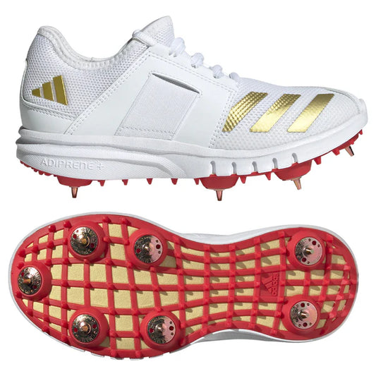 Adidas Howzat Spike Junior Gold Cricket Shoes (2025)