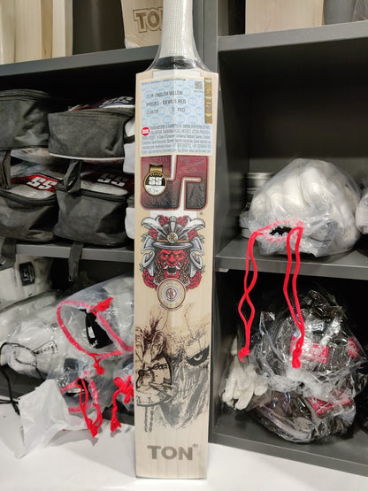SS TON Devils Red Cricket Bat
