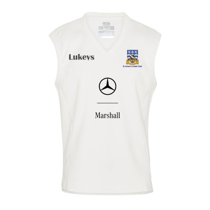 St Annes Cricket Club & Lukeys - Sleeveless Jumper White